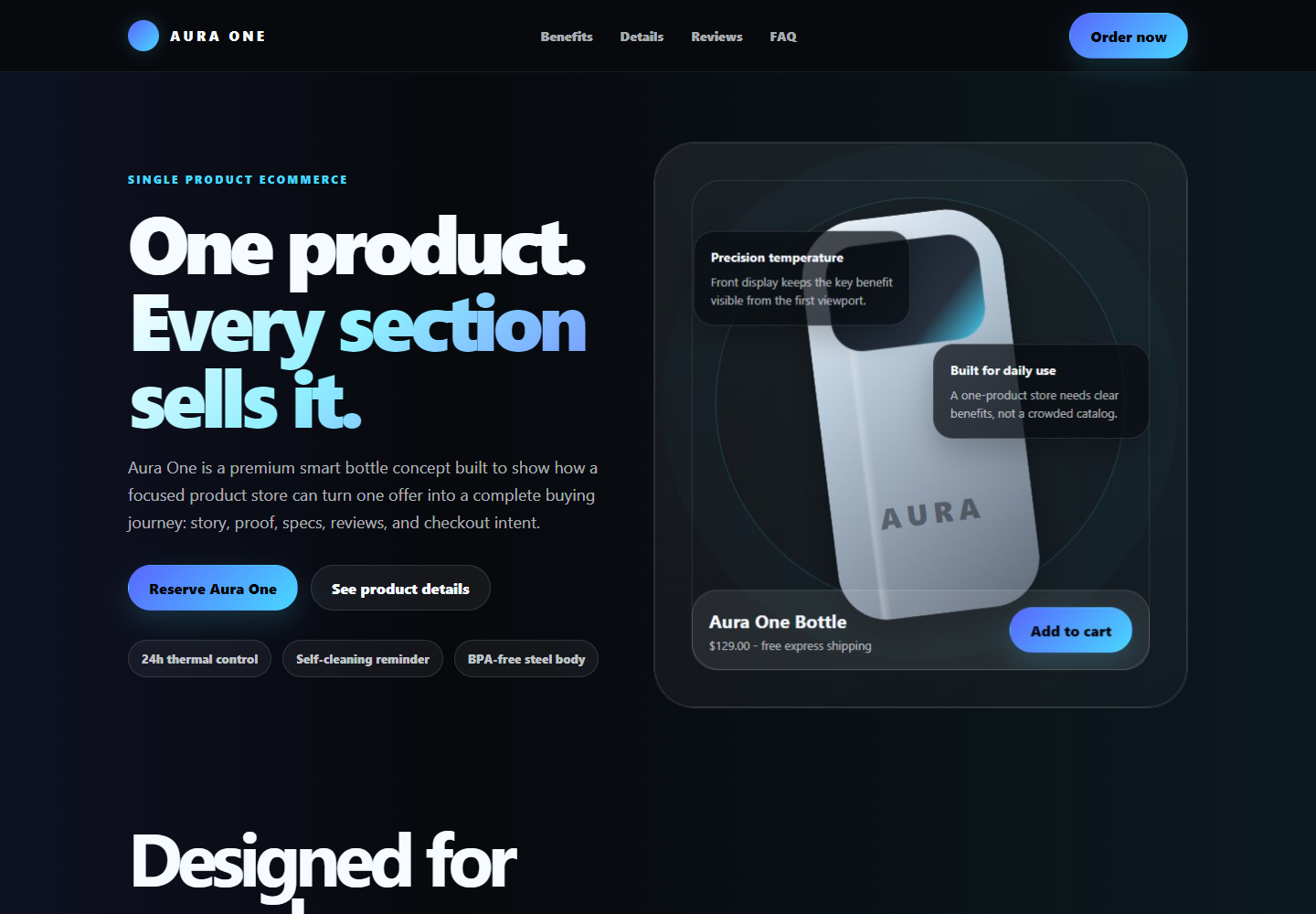 One Product Store screenshot